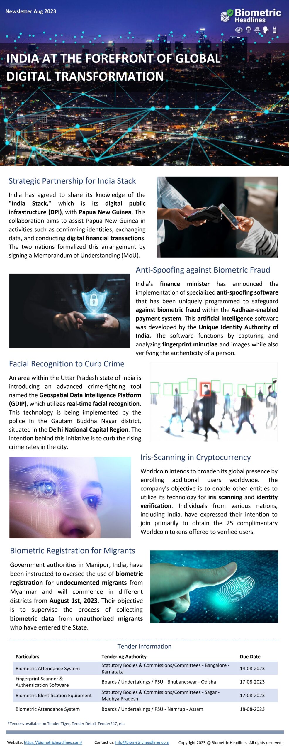 Biometric Headlines-August 2023